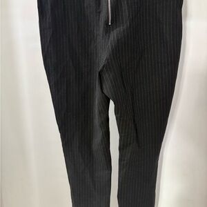 Women’s Black Pinstripe Dress Style Pants 15 Inch Waist New Condition